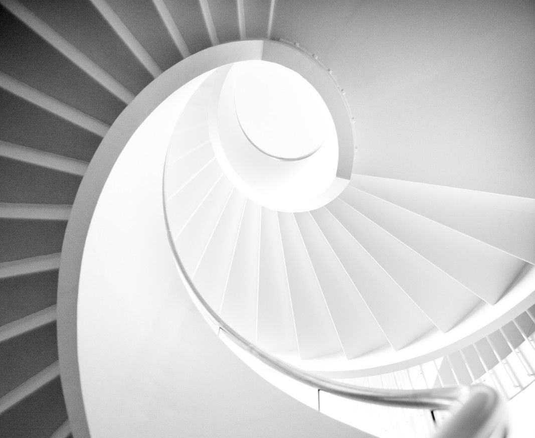 White staircase