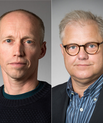 Meet Søren Riis Paludan (left) and Lars Østergaard for a debate on the experts' responsibility in the media's coverage of the coronavirus. Photo: Lars Kruse, AU Photo.