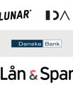 Set of logos of danish banks